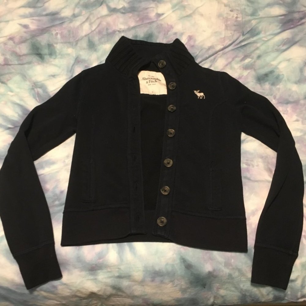 Dark Blue Abercrombie and Fitch Jacket